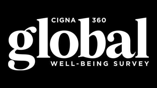 logo van de wereldwijde welzijnsenquête van Cigna